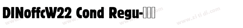 DINoffcW22 Cond Regu字体转换